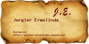 Jergler Ermelinda névjegykártya